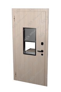 дверь с кассовым модулем, отделка ламинат