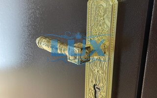 входная дверь с зеркалом в квартиру, покрытие порошком снаружи