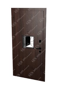 дверь для кассы с решеткой, отделка МДФ